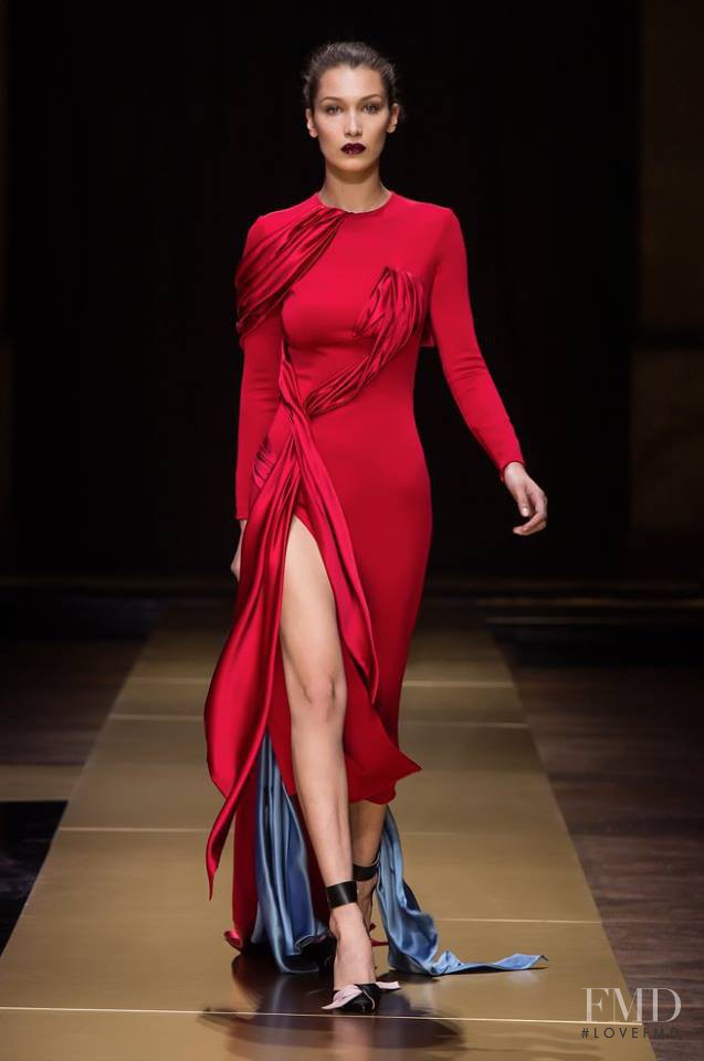Bella Hadid featured in  the Atelier Versace fashion show for Autumn/Winter 2016