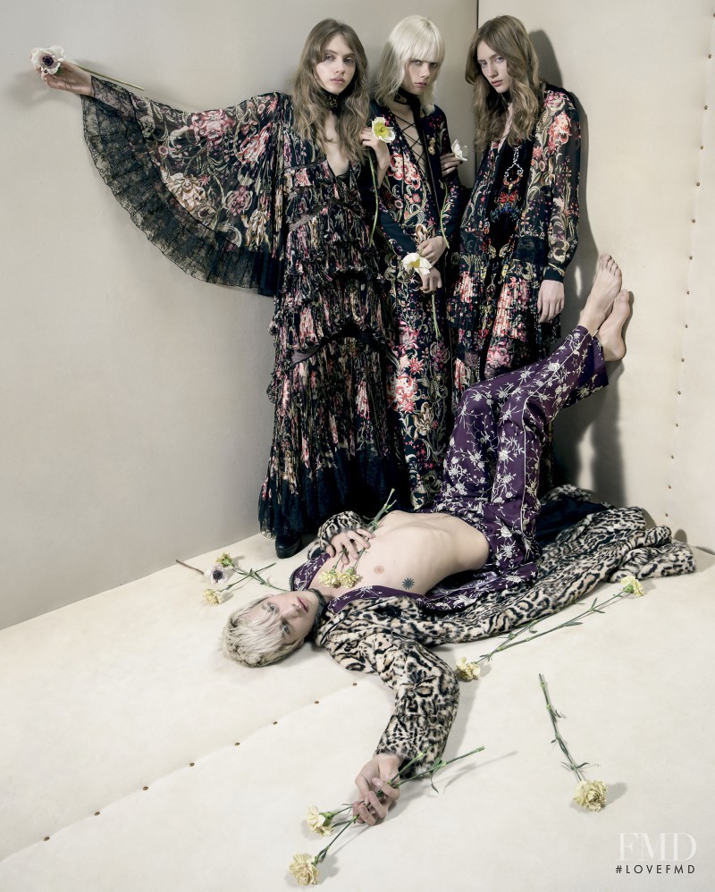 Lia Pavlova featured in  the Roberto Cavalli advertisement for Autumn/Winter 2016