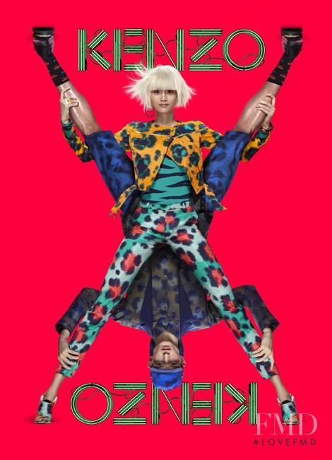 Ming Xi featured in  the Kenzo advertisement for Spring/Summer 2013