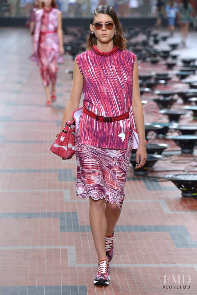 Kel Markey featured in  the Kenzo fashion show for Spring/Summer 2014