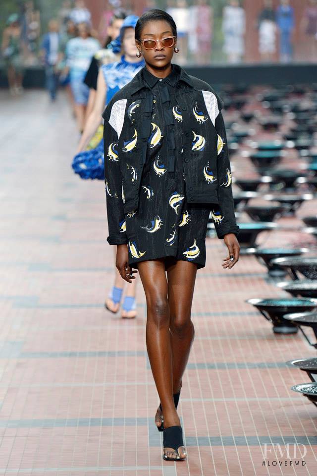 Betty Adewole featured in  the Kenzo fashion show for Spring/Summer 2014