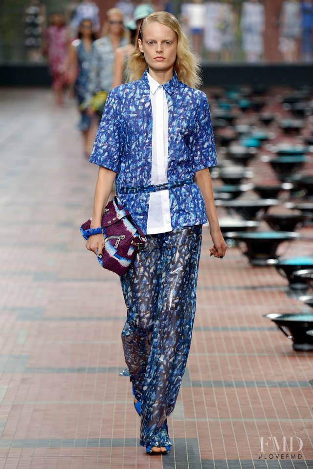 Hanne Gaby Odiele featured in  the Kenzo fashion show for Spring/Summer 2014
