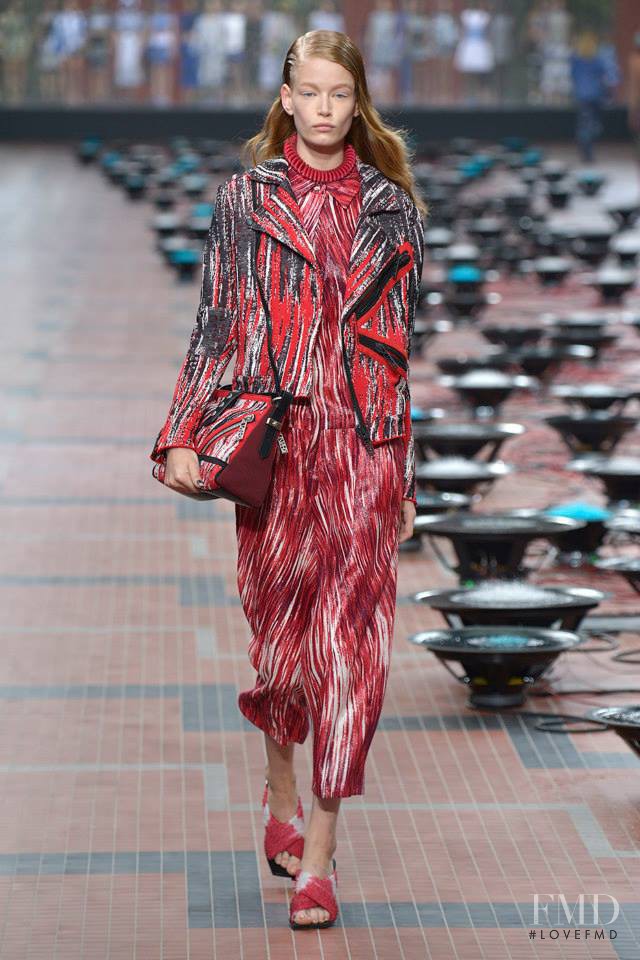 Hollie May Saker featured in  the Kenzo fashion show for Spring/Summer 2014