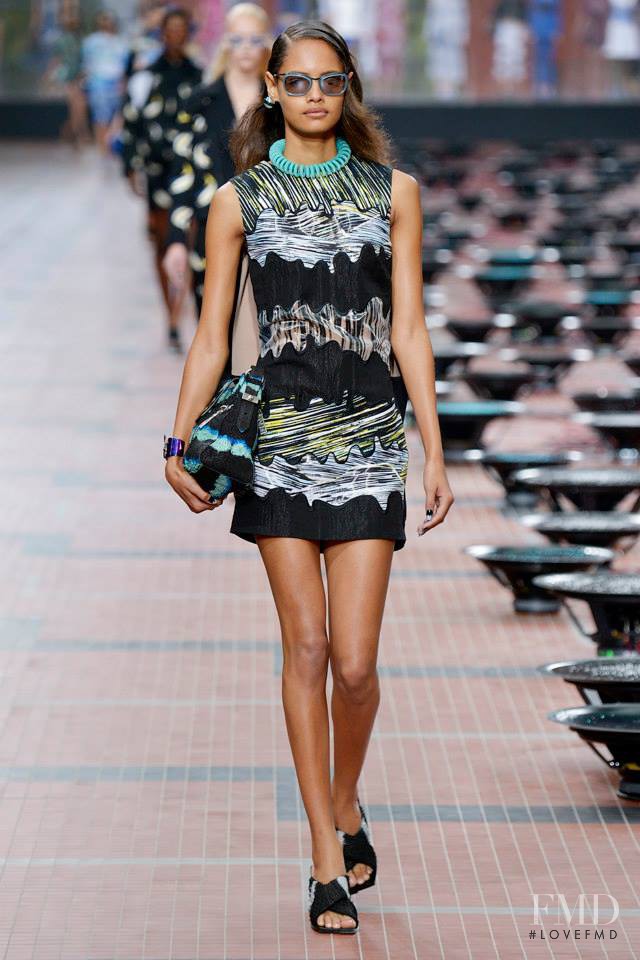 Malaika Firth featured in  the Kenzo fashion show for Spring/Summer 2014