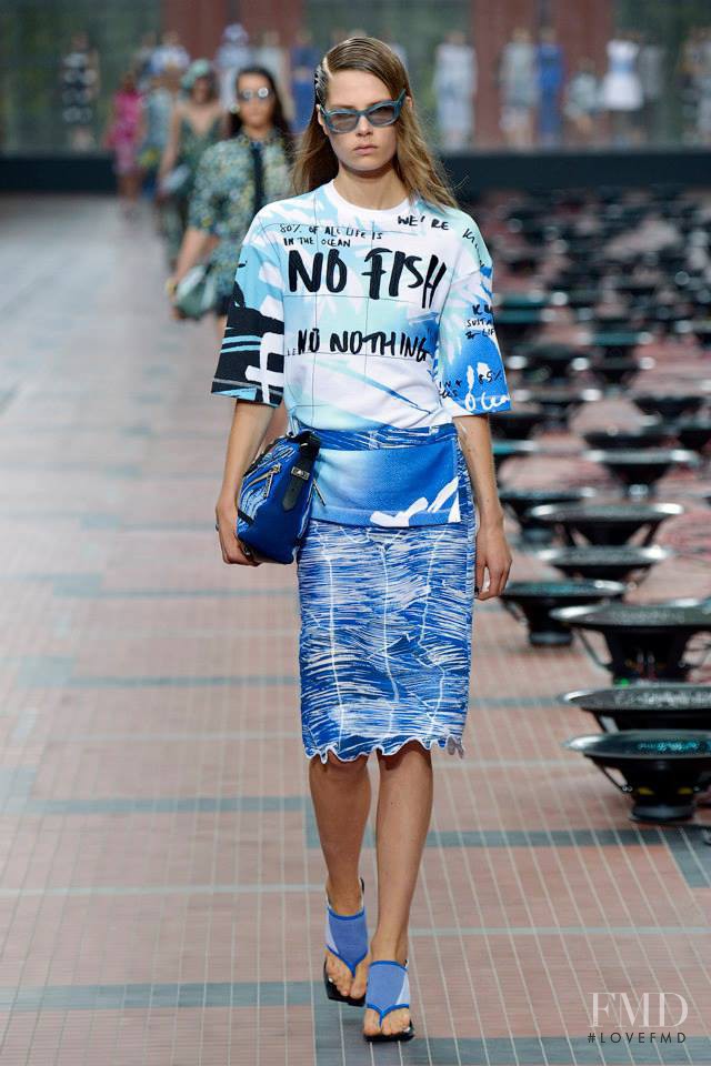 Caroline Brasch Nielsen featured in  the Kenzo fashion show for Spring/Summer 2014