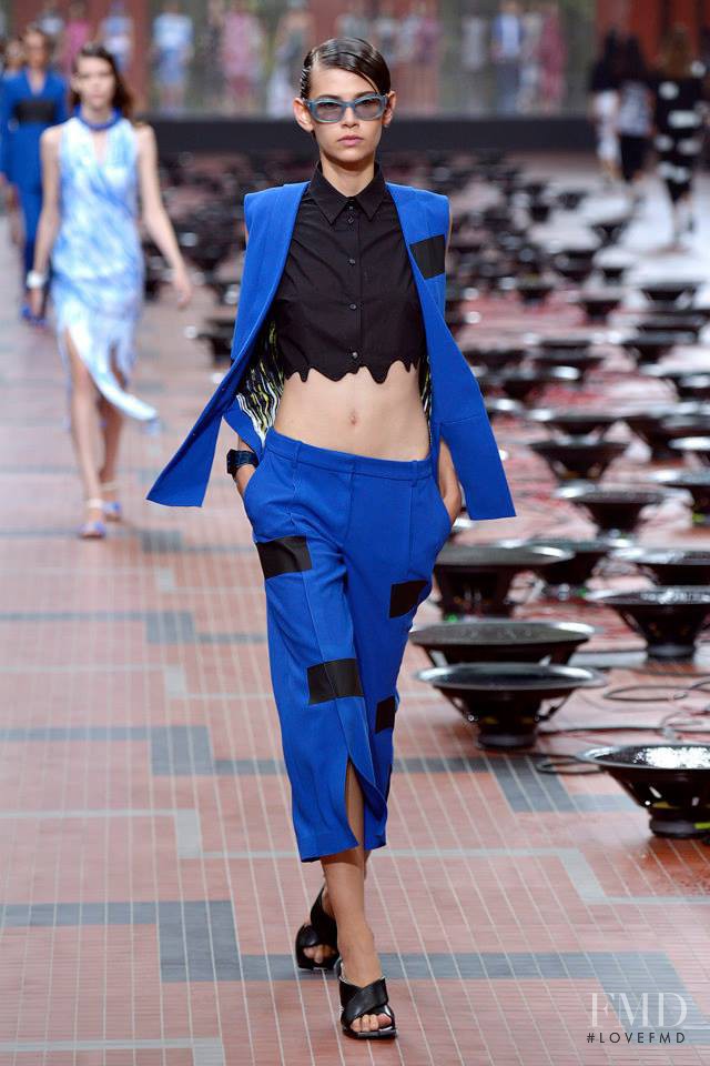 Amra Cerkezovic featured in  the Kenzo fashion show for Spring/Summer 2014