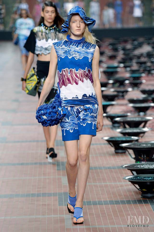 Maja Salamon featured in  the Kenzo fashion show for Spring/Summer 2014