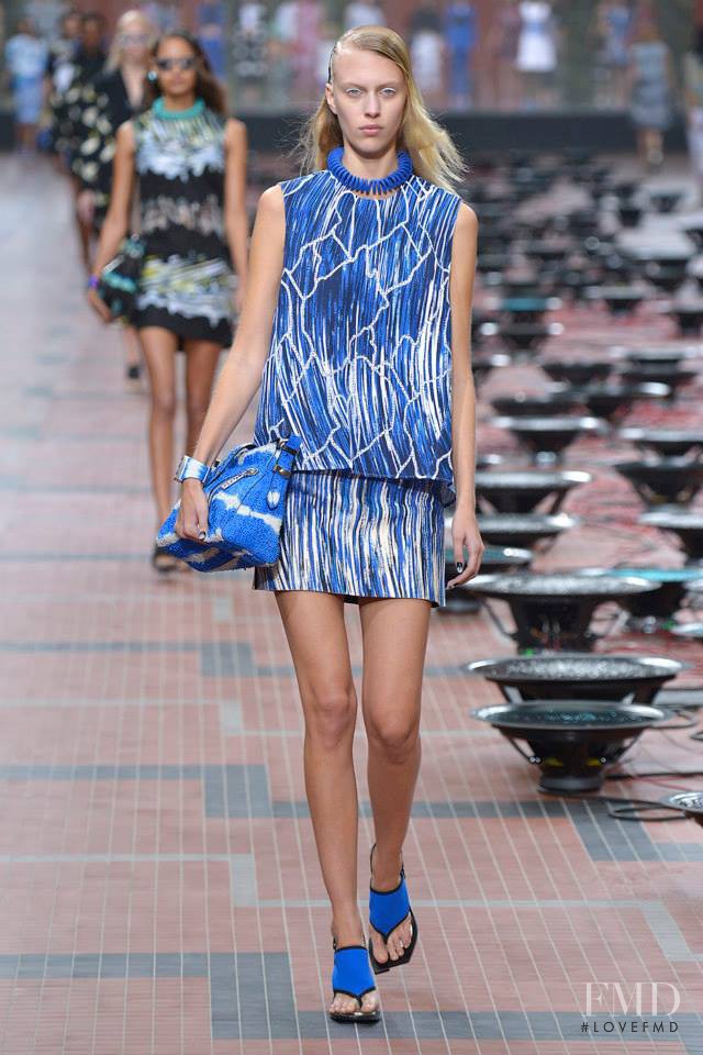 Juliana Schurig featured in  the Kenzo fashion show for Spring/Summer 2014