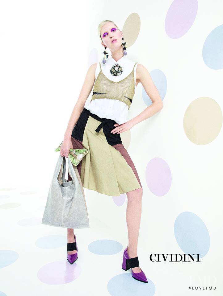 Eveline Rozing featured in  the Cividini advertisement for Spring/Summer 2016