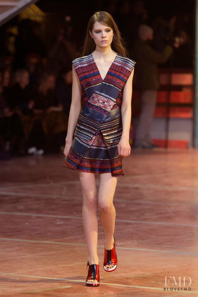 Caroline Brasch Nielsen featured in  the Kenzo fashion show for Autumn/Winter 2013