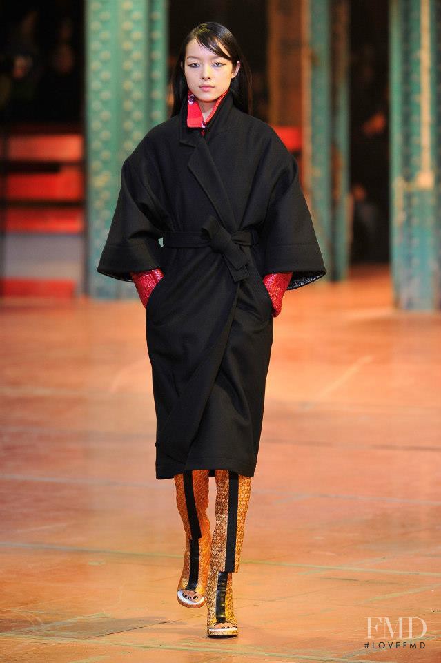 Fei Fei Sun featured in  the Kenzo fashion show for Autumn/Winter 2013