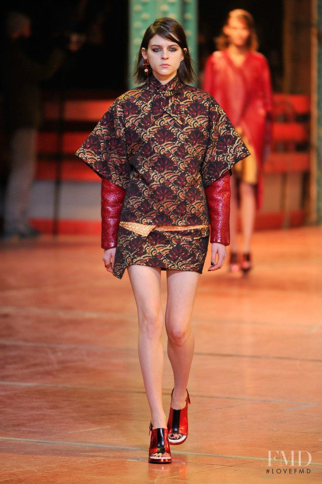 Kel Markey featured in  the Kenzo fashion show for Autumn/Winter 2013