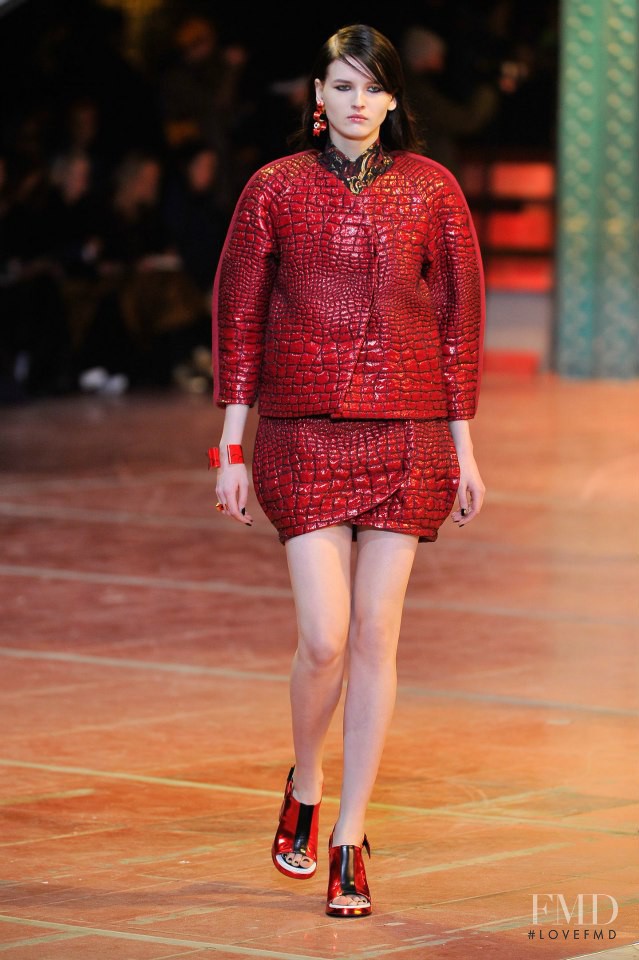 Katlin Aas featured in  the Kenzo fashion show for Autumn/Winter 2013