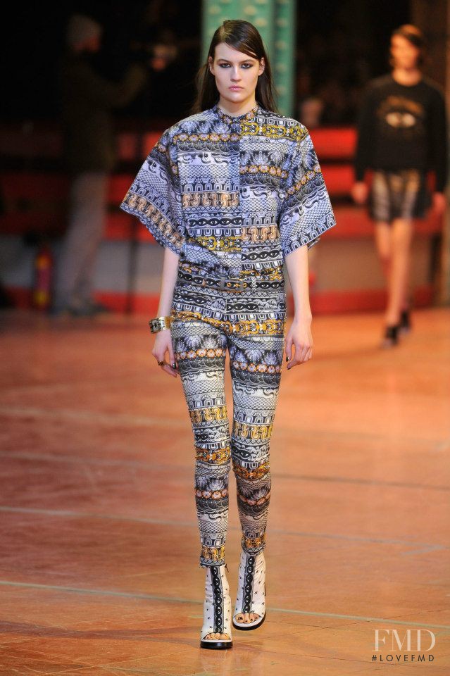 Maria Bradley featured in  the Kenzo fashion show for Autumn/Winter 2013