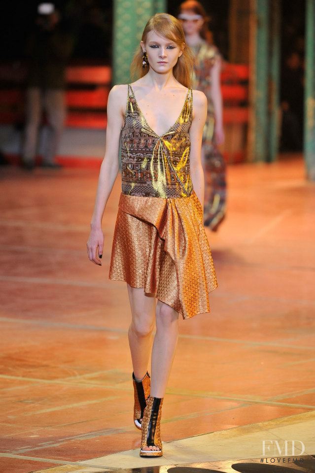 Maja Salamon featured in  the Kenzo fashion show for Autumn/Winter 2013