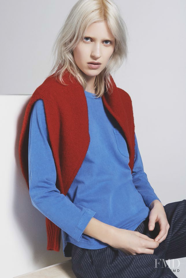 Eveline Rozing featured in  the YMC advertisement for Autumn/Winter 2014