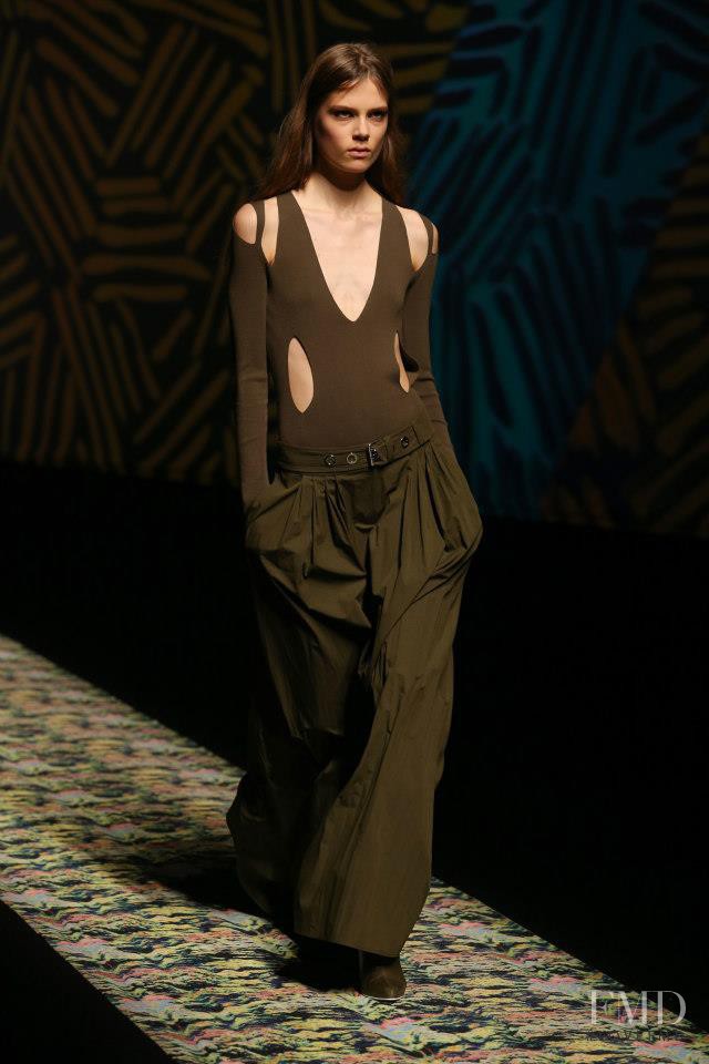 Caroline Brasch Nielsen featured in  the Kenzo fashion show for Spring/Summer 2013