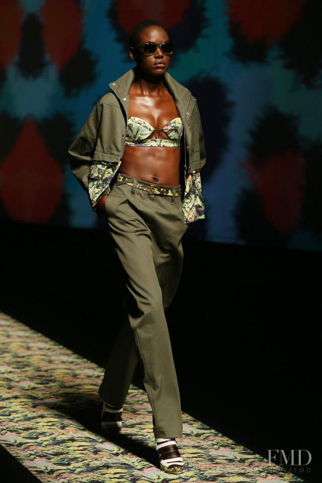 Ajak Deng featured in  the Kenzo fashion show for Spring/Summer 2013
