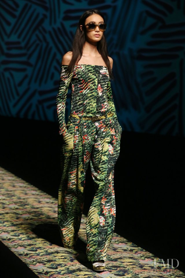 Shu Pei featured in  the Kenzo fashion show for Spring/Summer 2013