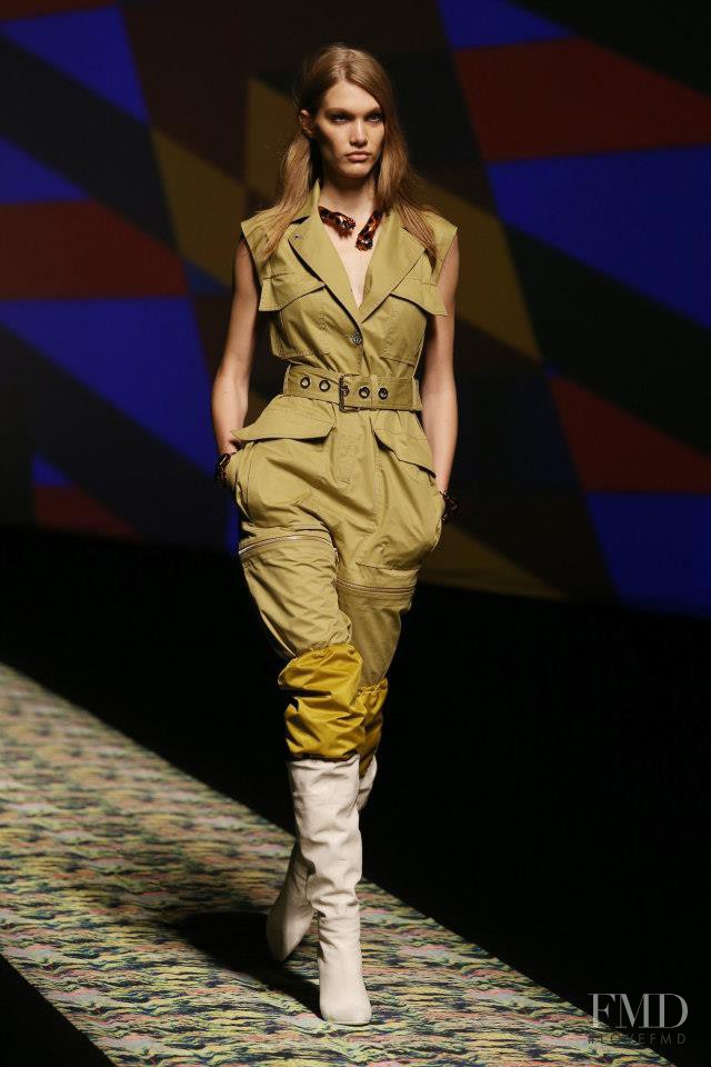 Irina Nikolaeva featured in  the Kenzo fashion show for Spring/Summer 2013