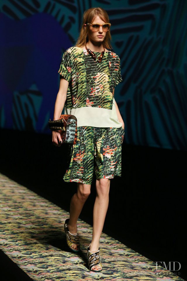 Marique Schimmel featured in  the Kenzo fashion show for Spring/Summer 2013