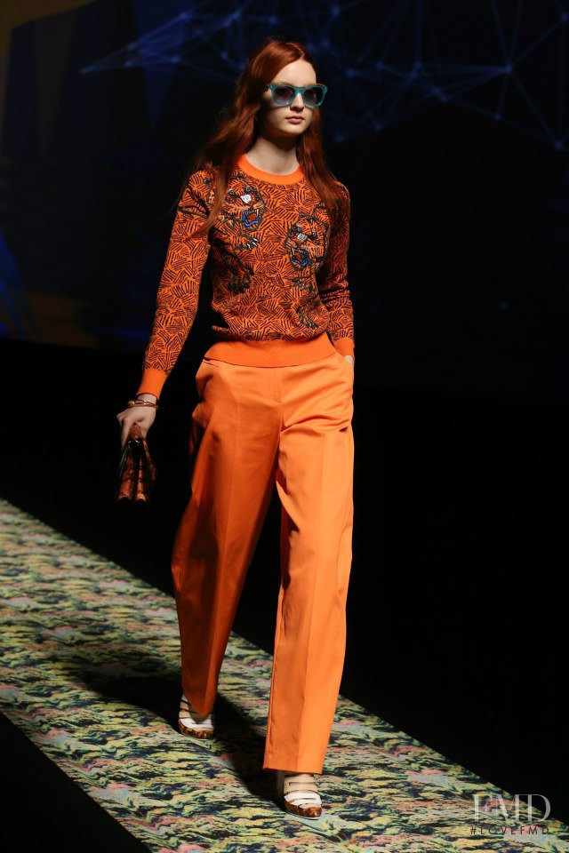 Codie Young featured in  the Kenzo fashion show for Spring/Summer 2013