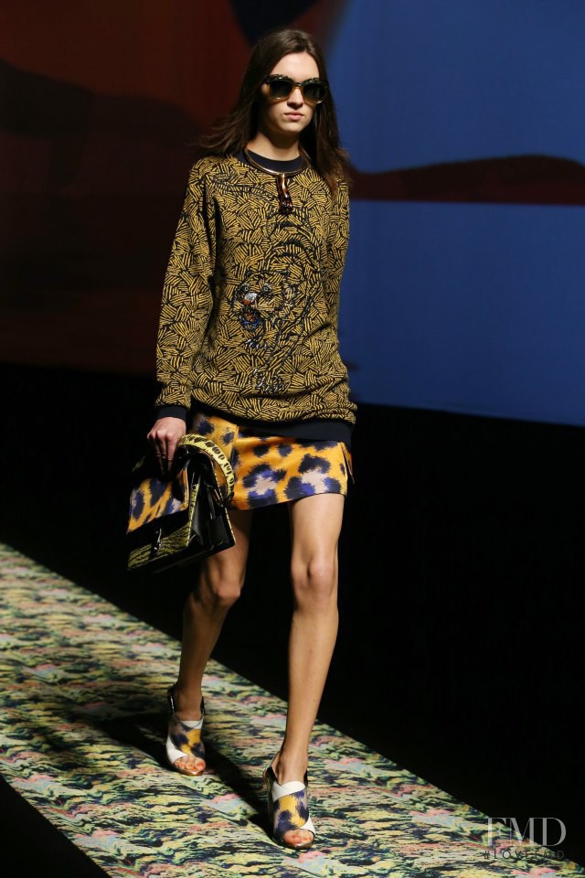 Magda Laguinge featured in  the Kenzo fashion show for Spring/Summer 2013