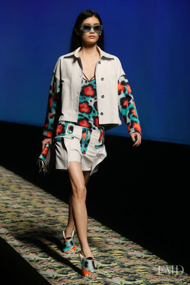 Ming Xi featured in  the Kenzo fashion show for Spring/Summer 2013