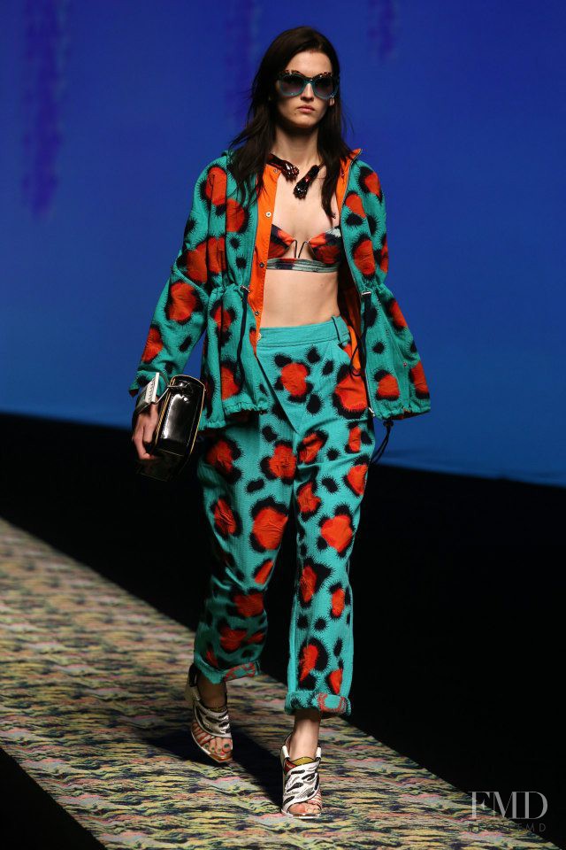 Katlin Aas featured in  the Kenzo fashion show for Spring/Summer 2013