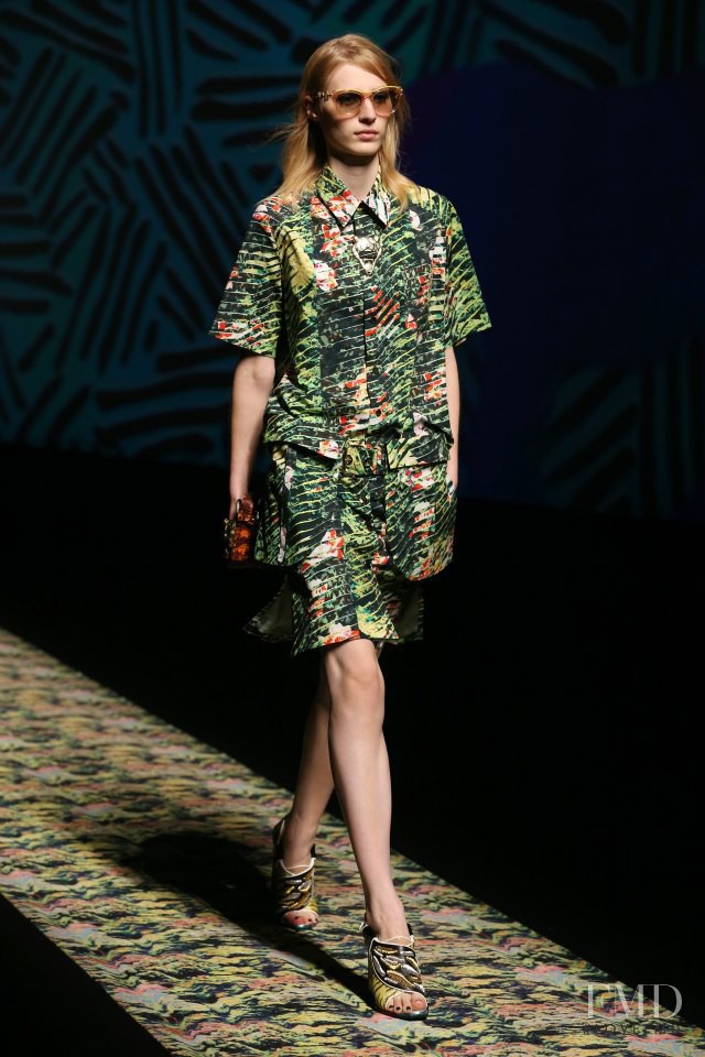 Julia Nobis featured in  the Kenzo fashion show for Spring/Summer 2013