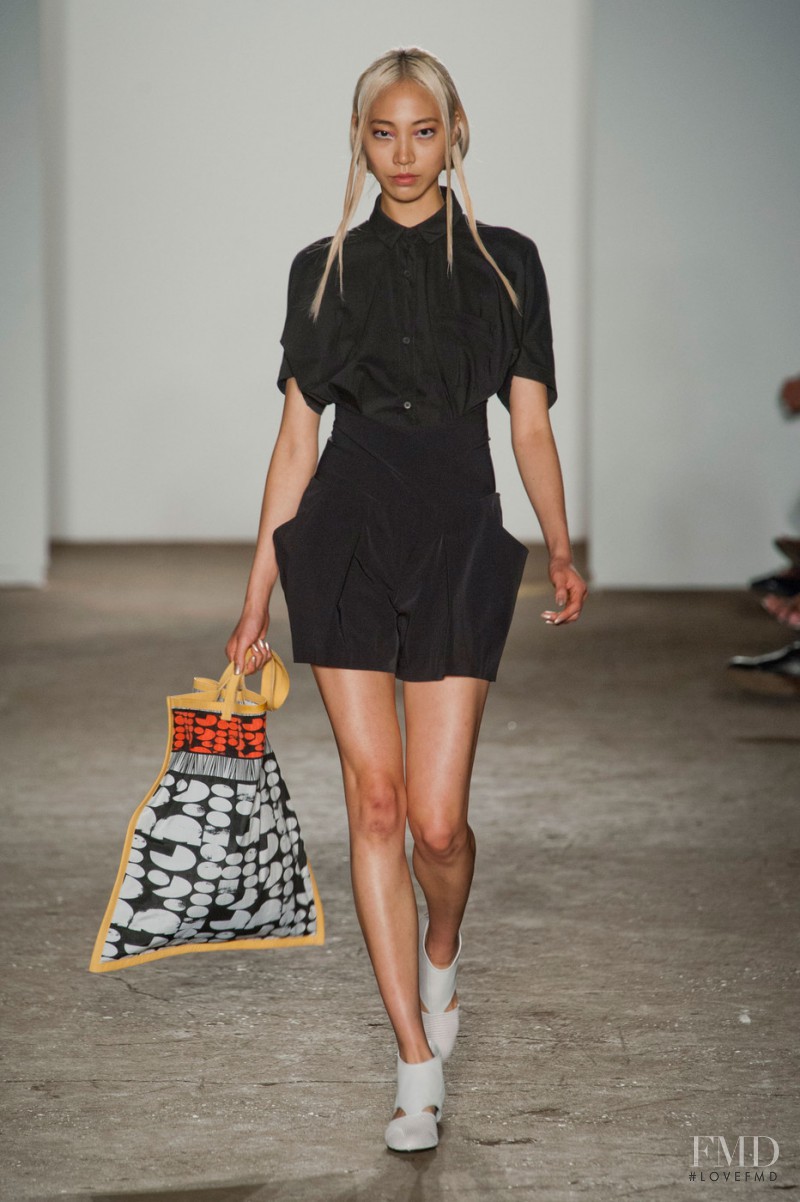 Soo Joo Park featured in  the Zero + Maria Cornejo fashion show for Spring/Summer 2013