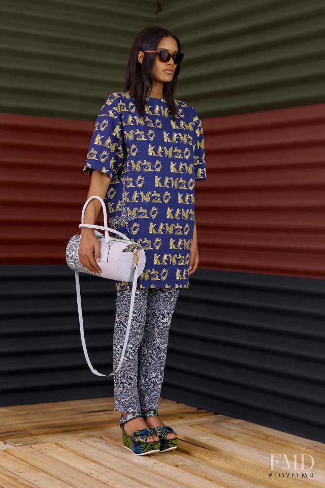 Nadia Araujo featured in  the Kenzo lookbook for Resort 2013