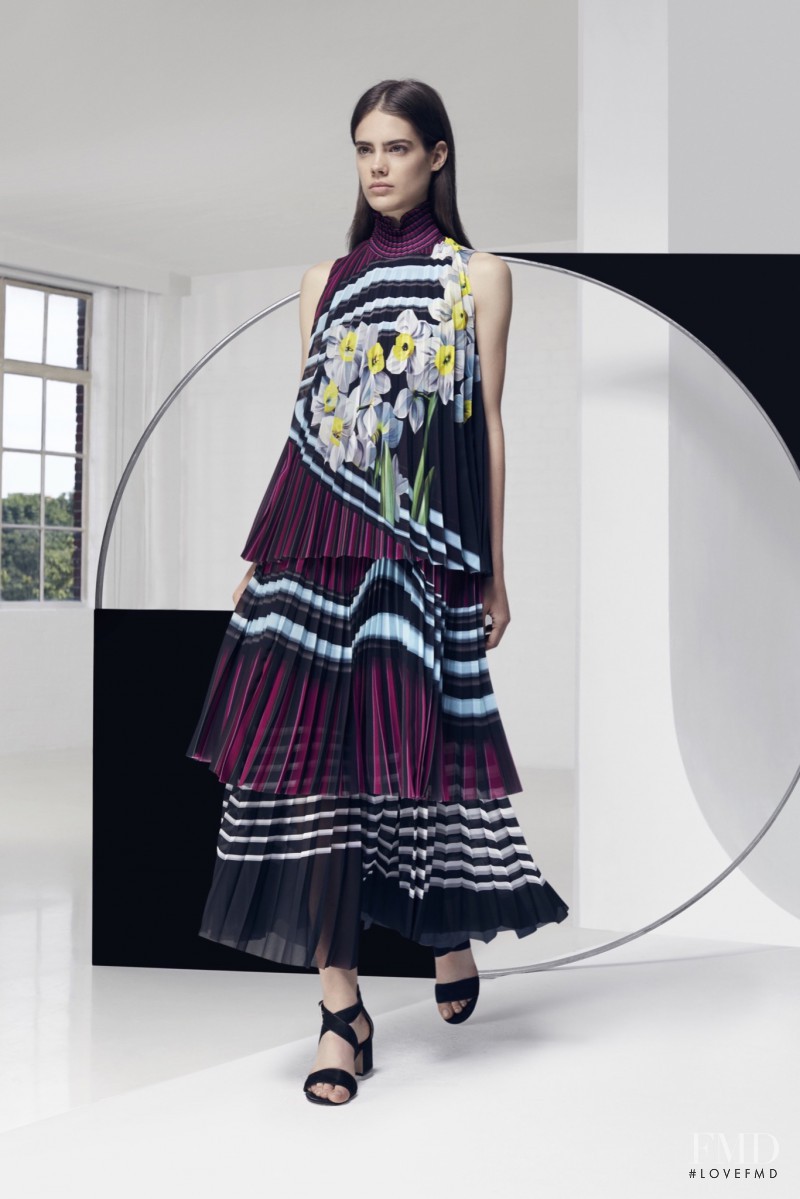 Taja Feistner featured in  the Mary Katrantzou fashion show for Resort 2016