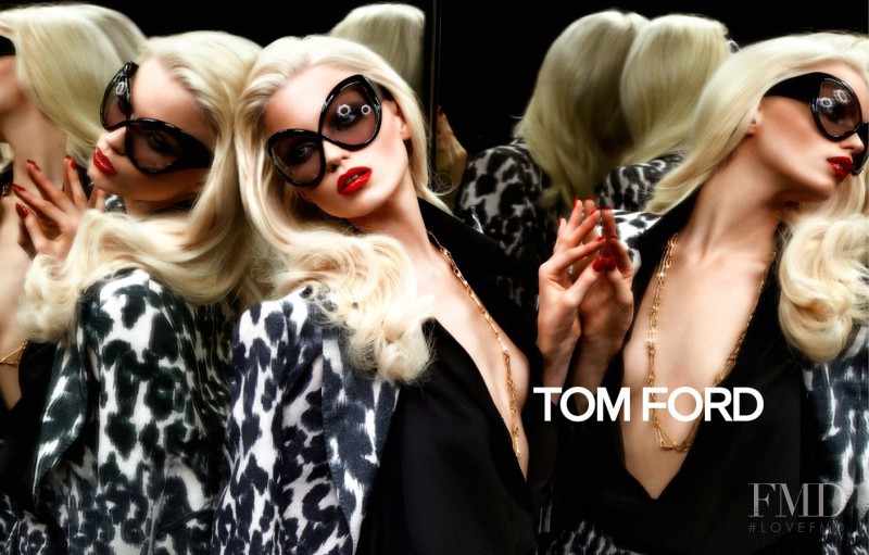 Abbey Lee Kershaw featured in  the Tom Ford Eyewear advertisement for Spring/Summer 2011