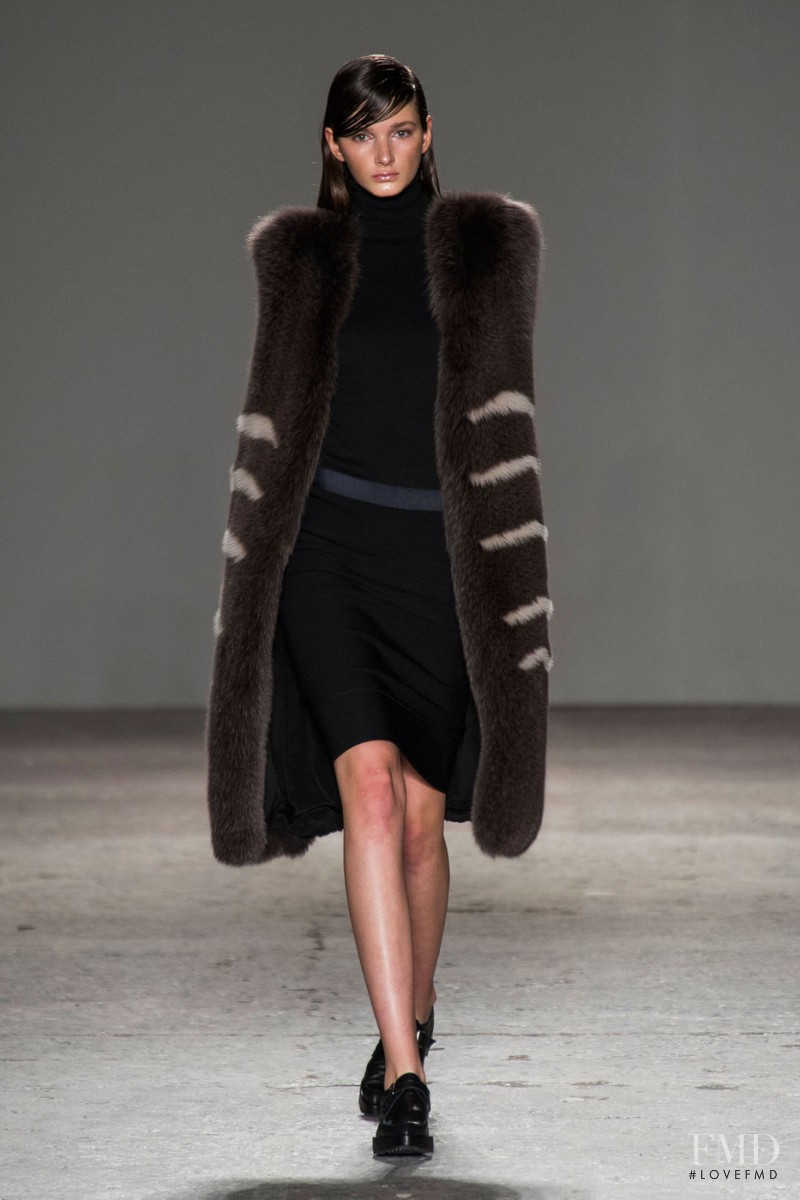 Mara Jankovic featured in  the Cristiano Burani fashion show for Autumn/Winter 2014