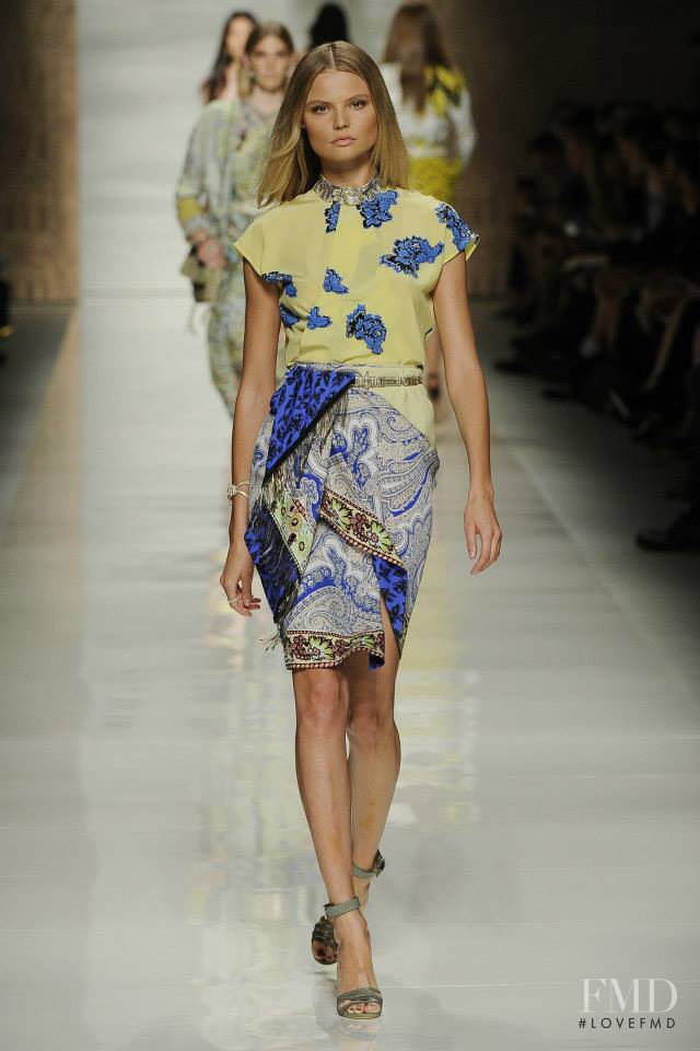 Magdalena Frackowiak featured in  the Etro fashion show for Spring/Summer 2014