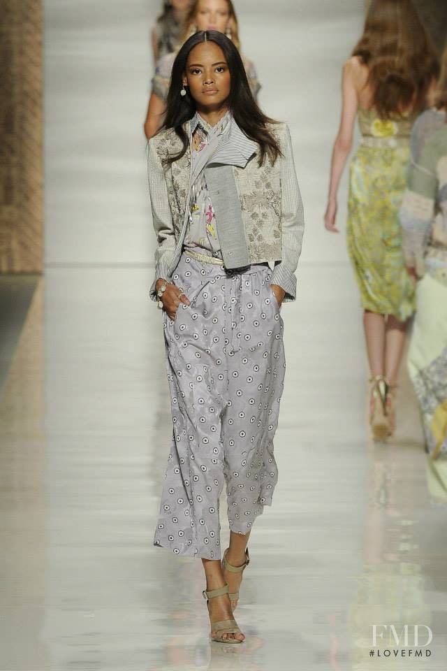 Malaika Firth featured in  the Etro fashion show for Spring/Summer 2014