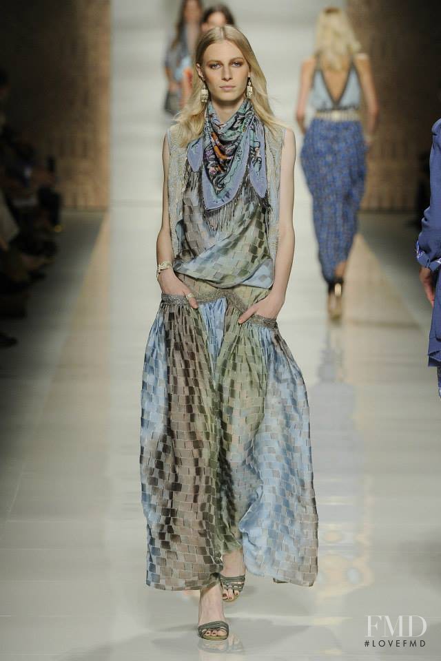 Julia Nobis featured in  the Etro fashion show for Spring/Summer 2014
