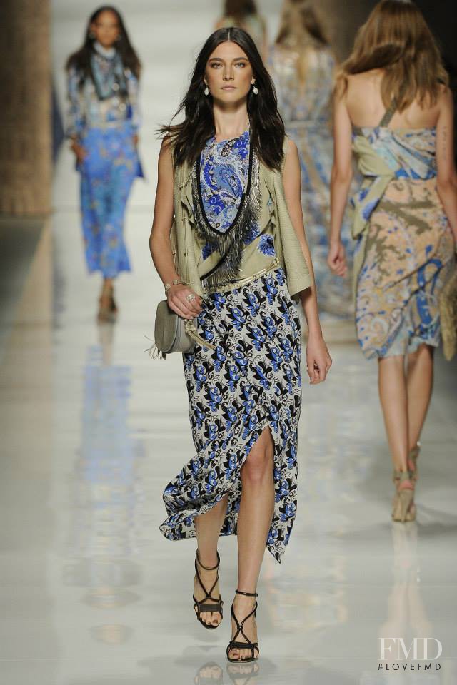 Jacquelyn Jablonski featured in  the Etro fashion show for Spring/Summer 2014