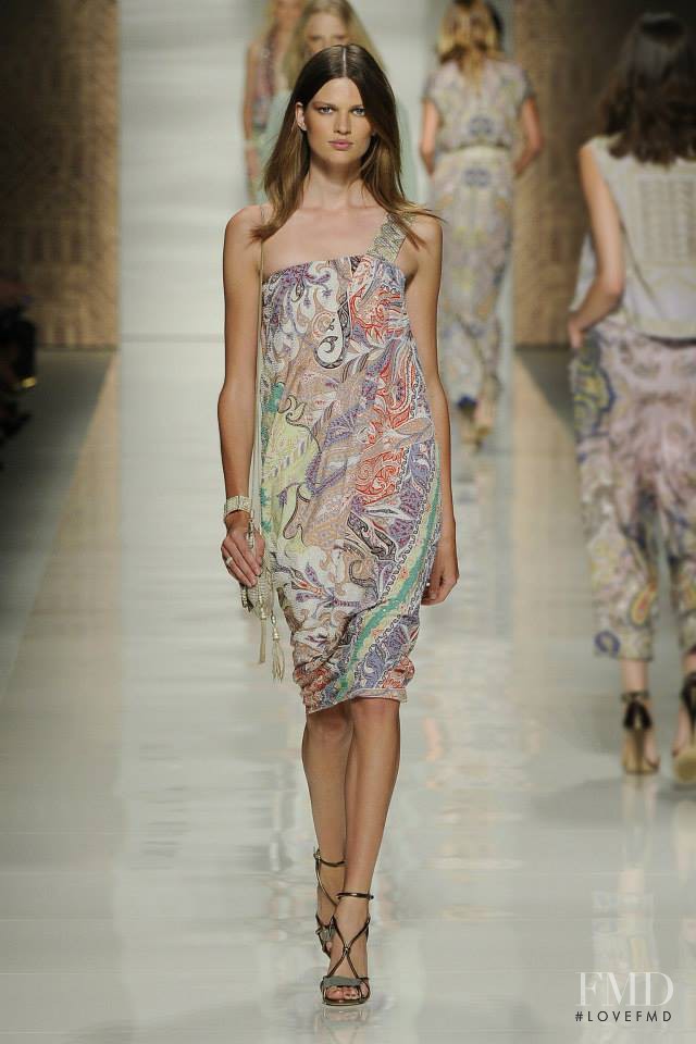 Bette Franke featured in  the Etro fashion show for Spring/Summer 2014