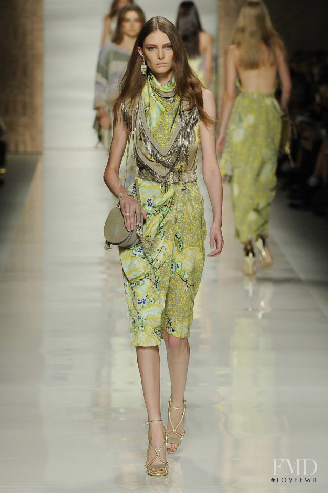 Auguste Abeliunaite featured in  the Etro fashion show for Spring/Summer 2014