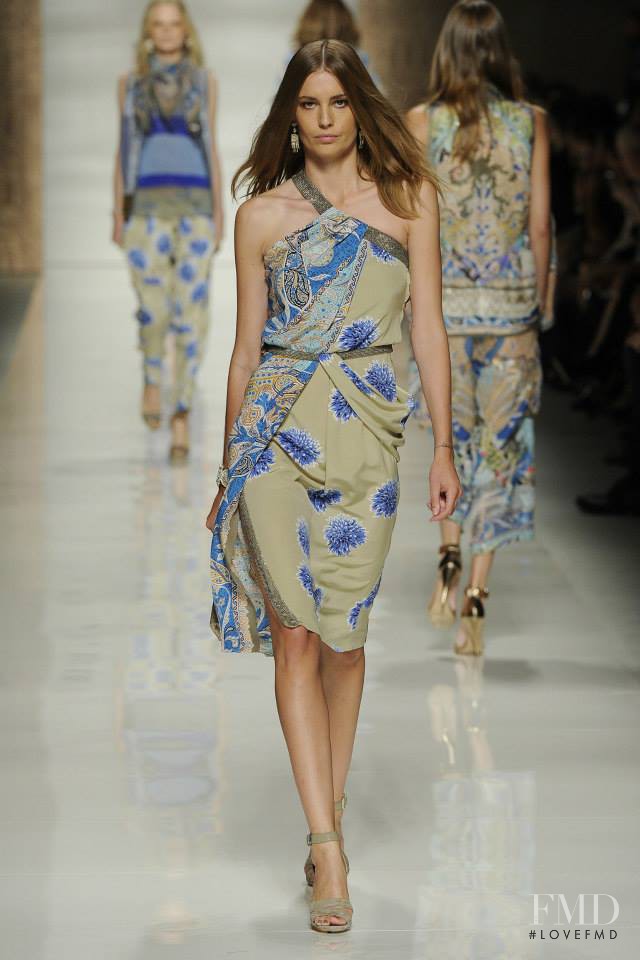 Nadja Bender featured in  the Etro fashion show for Spring/Summer 2014