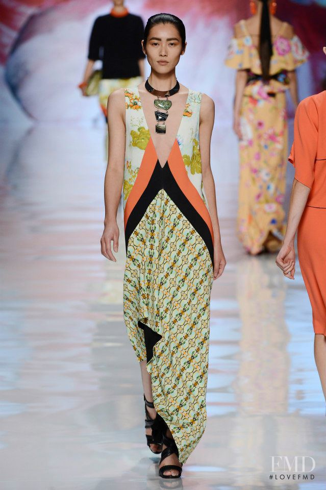 Liu Wen featured in  the Etro fashion show for Spring/Summer 2013