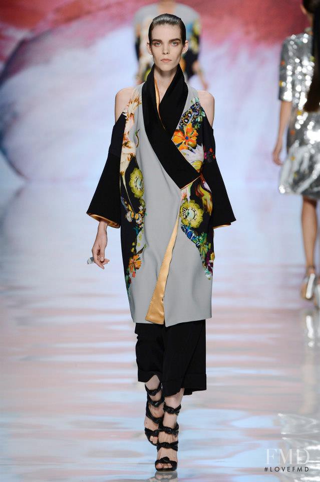 Meghan Collison featured in  the Etro fashion show for Spring/Summer 2013