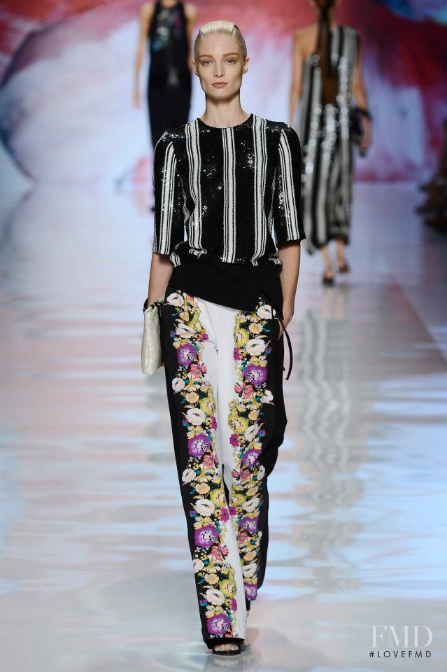 Melissa Tammerijn featured in  the Etro fashion show for Spring/Summer 2013