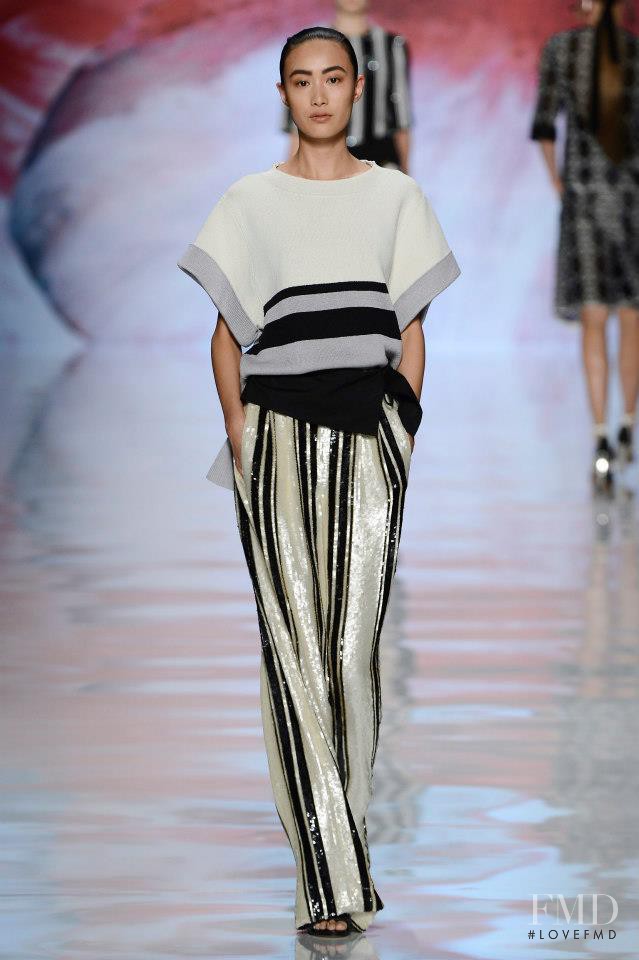 Shu Pei featured in  the Etro fashion show for Spring/Summer 2013