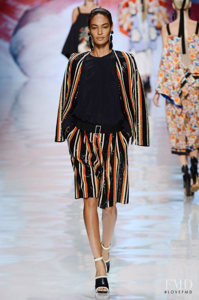 Joan Smalls featured in  the Etro fashion show for Spring/Summer 2013