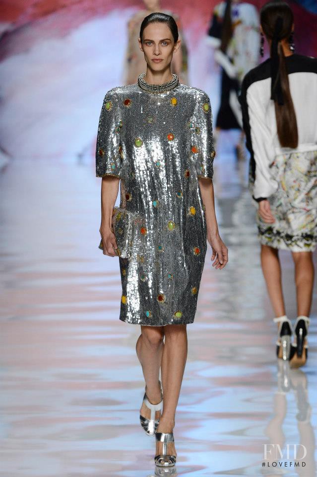 Aymeline Valade featured in  the Etro fashion show for Spring/Summer 2013