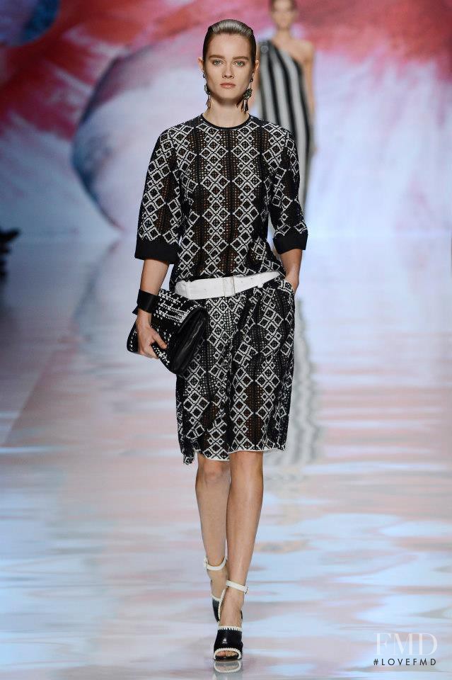Monika Jagaciak featured in  the Etro fashion show for Spring/Summer 2013