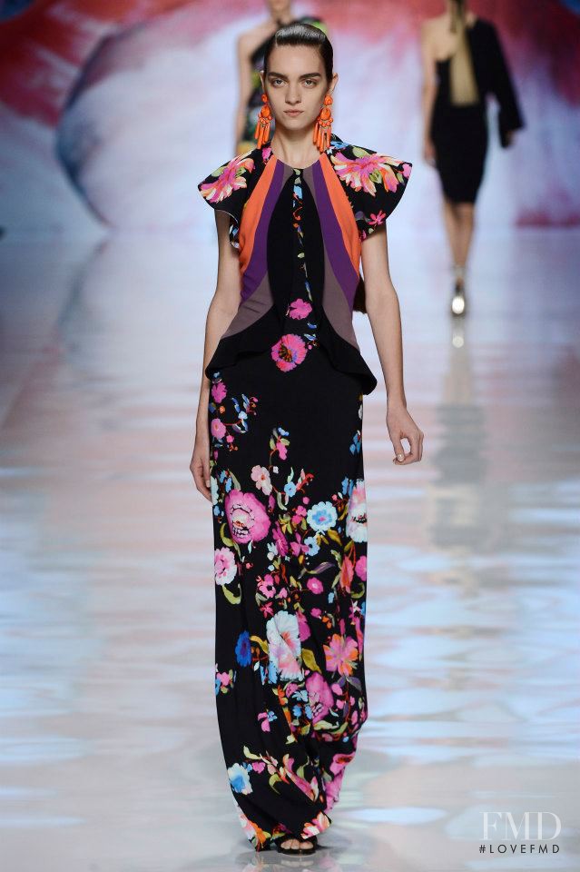 Magda Laguinge featured in  the Etro fashion show for Spring/Summer 2013